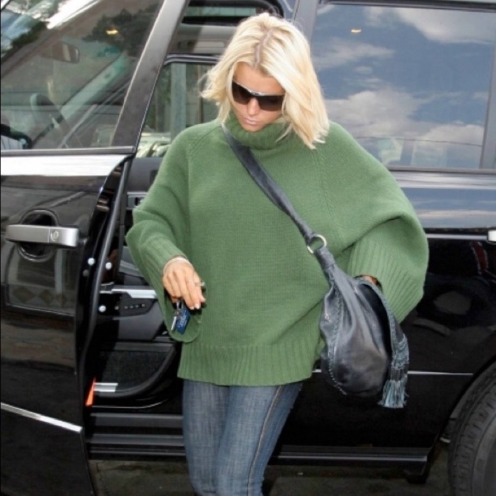 Theory Juliet Plum Purple Sweater ASO Jessica Simpson S